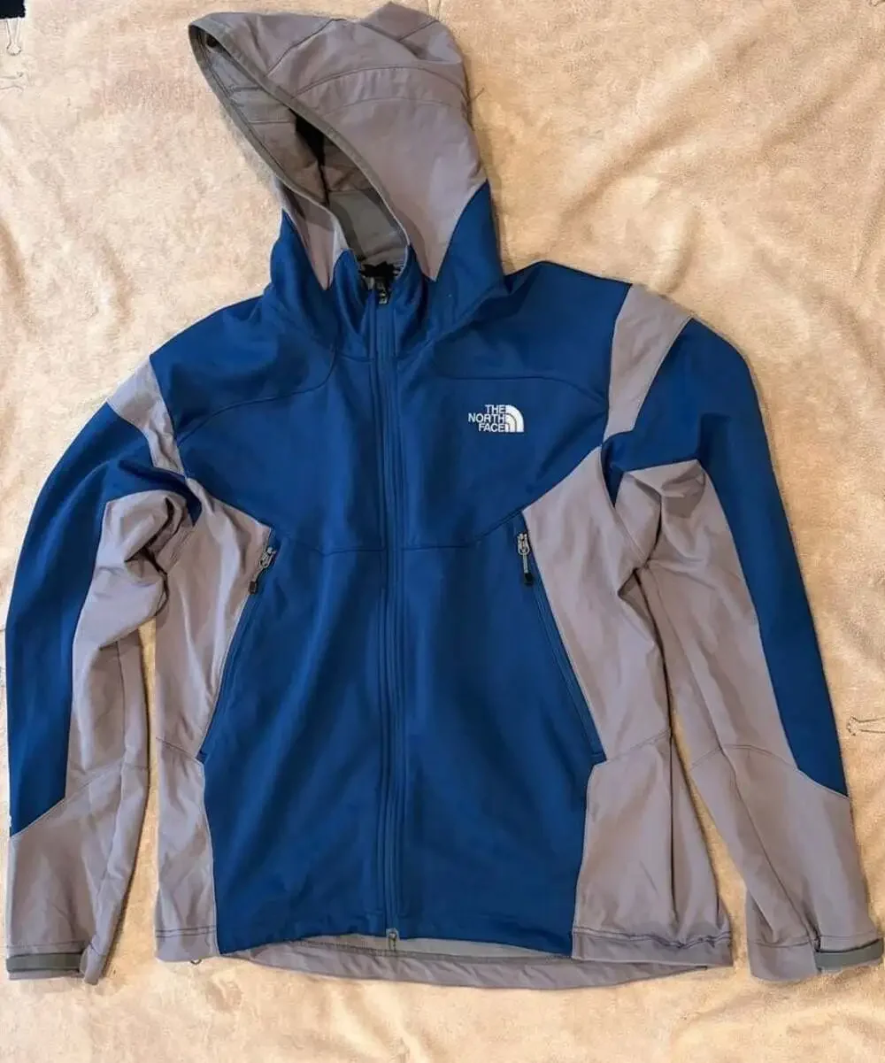 The North Face Flight Series Windstopper Softshell Hooded Jacket Blue Gray